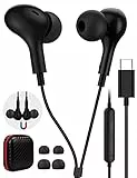 TITACUTE Cuffie USB C Auricolari Type C Magnetici in Ear Auricolari con Microfono HiFi Stereo Tipo C Cuffie per Samsung a53 a33 S22 Ultra S21 FE Z Flip 4, OnePlus 10T/Nord 2T/9 Pro,Pixel 6a, Mi 12 11T