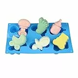 Holzsammlung 6 Cavità Stampo per Torta in Silicone Stampi a tema Neonato Stampi in Silicone per la Cottura di Cupcake, Stampo sapone stampo gesso stampo ghiaccio, Gelatina di Cioccolato