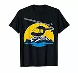 Elicottero Mountain Lake Chopper Aircraft Maglietta