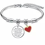 GUOYU Bracciale da Donna con Incisione,Qualunque cosa tu possa fare o sognare di fare, incominciala! L'audacia ha in sè genio, potere e magia. Regalo di Compleanno, Regalo di Laurea