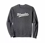 Milwaukee Wisconsin WI Script di baseball sportivo vintage Felpa