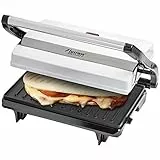Bestron Grill a contatto per toast e panini, Rivestimento antiaderente, Viva Italia, 700 W, Bianco