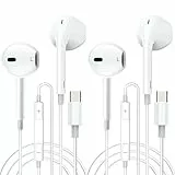 Confezione da 2 Cuffie USB Tipo C per Samsung, Auricolare Cablato USB C con Microfono e Controllo del Volume Compatibile con Samsung Galaxy S23/S22, iPad Pro, Google Pixel, Oneplus, Xiao-mi ecc.