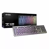 EVGA Z12 RGB Gaming Keyboard, RGB Backlit LED, 5 tasti Macro programmabili, tasti multimediali dedicati, resistente all'acqua, 834-W0-12DE-K2