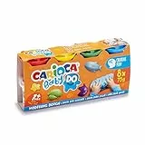Carioca Pasta da Modellare Baby DO, Set di 8 Colori, per Bambini dai 12 Mesi, Colori Brillanti e Miscelabili, per Bambini di 1 Anno, Non Sporca Le Mani e Asciuga all'Aria, Contiene Frumento