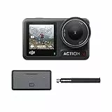 DJI Osmo Action 4 Combo Adventure - Action cam impermeabile 4K/120fps, sensore da 1/1.3 pollici, 10 bit e D-Log M, FOV di 155º ultra ampio, fino a 7,5 ore con 3 batterie extra per i vlog