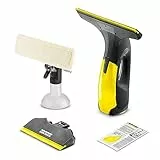 Lavavetri Aspiragocce Kärcher WV 2 Black Edition per la Pulizia di Vetri, Piastrelle, Cabine Doccia, Piani a Induzione, Serbatoio 100ml, Resa con una carica 75mq, Ampiezza Bocchetta 28cm