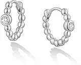 LIHELEI Orecchini Cerchio Piccoli con Zirconia Cubic per Donna, Stud Earring Orecchini Argento Sterling S925 per Donna Gioielli Accessori - 1 paia Silber