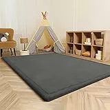Paco Home Tappeto Bambini Cameretta Bambina Ragezzi Tappeto Morbido Antiscivolo Moderno, Dimensione:200x280 cm, Colore:Antracite