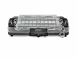 De'Longhi BQ80 Barbecue Grill Elettrico con Griglia e Bistecchiera, 1000/1450/2450 W, Grigio