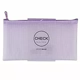 APLI 18843 - Borsa Zipper bag Dimensione'Check' cerniera colore viola Nordik Collection. Dimensioni 230 x 130 mm, materiale gomma EVA morbida