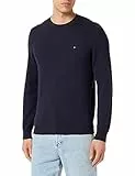 Tommy Hilfiger De Cotone Girocollo Pullover, Desert Sky, M Uomo