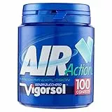 Vigorsol Air Action Chewing Gum in Confetti, Senza Glutine, Senza Zucchero, Gusto Menta, Formato Scorta, Confezione da 100 Gomme