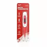 Amazon Basic Care - Termometro digitale, Rosso