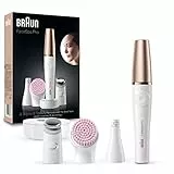 Braun FaceSpa Pro, Epilatore Viso Donna, Accessori per Epilazione e Pulizia Viso, Depilatore Donna Idea Regalo, SE912 Bianco e Oro