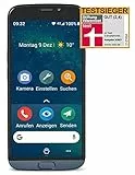 Doro 8050 Smartphone 4G Semplificato per Anziani con Display da 5.4', Fotocamera da 13 MP, GPS, WhatsApp, Facebook e Assistente Google, Nero [Versione Italiana]