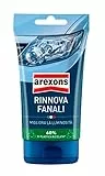 AREXONS RINNOVA FANALI 150 gr Lucida fari auto, pasta lucidatura fanali opacizzati e plastica lucida dura, prodotto rinnova fari auto, facile da usare, pasta bianca, migliora visibilità di notte