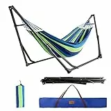 CCLIFE Amaca con supporto Amache da giardino e Campeggio per Esterno Interno Portatile in Cotone con Borsa