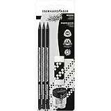 Eberhard Faber 510196 - Set di matite Winner con matita triangolare di durezza HB, una gomma e doppio temperino con contenitore per trucioli richiudibile, per la scuola e il tempo libero