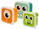 Puckator LBOX36, Set di 3 Contenitori per Alimenti - Mostri