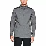 Under Armour Storm Playoff 1/2 Zip, Felpa Uomo, Grigio (Charcoal Fade Heather/Black/Black), M
