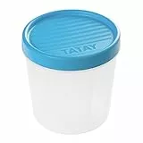 TATAY-Contenitore per alimenti con chiusura a vite, 1 L, in plastica, 12 x 12 x 12,5 cm, Plastica, blu, 1L