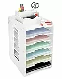 QWORK® Organizer Scrivania, Organizzatore Vassoio per Lettere, Organizzatore di Carta A4 da Scrivania, Per Casa Ufficio Scuola, 7 Livelli