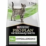 Pro Plan Veterinary Diets Feline HA Hypoallergenic Dry Cat Food PRO Plan Vet 1,3KG, Multicolour, 1.3 kg (Confezione da 1), 1300 unità