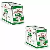 Royal Canin Mini Adult in Salsa | Confezione Doppia | 2 x 12 x 85 g | Alimento umido per cani adulti di piccola taglia (da 1 a 10 kg) | Da 10 mesi a 12 anni | Contenuto energetico adattato