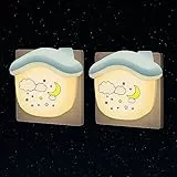 Luce Notturna da Presa, 2 Pezzi, Lampada Notte Automatico Decorazioni Camera da Letto Neonato Bimbi, Lucine Notturne da Parete per Corridoio, Bambini 1 Anni Idee Regalo