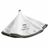 Douceur d'Intérieur, Asciugamano Rotondo 60 Cm, Spugna Ricamata, Cappuccino
