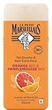 Le Petit Marseillais Gel doccia e bagno extra morbido, arancione biologico e pompelmo biologico, 650 ml