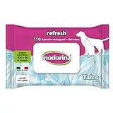 Inodorina, Salviette Refresh, Salviette Detergenti in Tessuto Resistente, con Agente Idratante, Emolliente e Protettivo, per la Vita Quotidiana con Il Tuo Animale, Profumazione Talco, 110 Pezzi