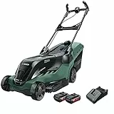 Bosch Rasaerba a Batteria AdvancedRotak 36-660, 36 Volt, 2x Batteria 2.0 Ah, Larghezza di taglio: 40 cm, per Prati Fino a 660 m², Confezione in Cartone