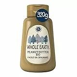 Whole Earth Burro di Arachidi Cremoso Biologico, Crema Spalmabile Arachidi Tostate, Fonte Naturale di Proteine Vegetali, Senza Glutine, Vegan, Bottiglia Squeeze, Confezione da 320g
