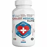 Italian Elite®️ Colest Medical Integratore per Colesterolo e Trigliceridi con Riso Rosso, 120 cpr. Monacolina K, Coenzima Q10, Acido Folico, Cardo Mariano, Berberina, Astaxantina, Vitamine e Minerali.
