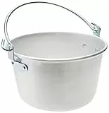 Pentole Agnelli Family Cooking Alluminio Paiolo con Manico ad Arco, Argento, 28 cm