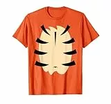 Orange Striped Tiger Halloween Costume Party Maglietta