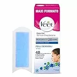 Veet Strisce Depilatorie Viso per Pelli Sensibili, Confezione da 48 Strisce