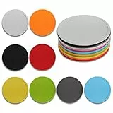 JAHEMU Silicone Sottobicchieri Tondi Antiscivolo Morbidi Sottobicchieri per Bicchiere Acqua Tazza caffè Tazze Bar Ufficio 8 Pack
