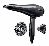 Remington Asciugacapelli Professionale Ion Pro-Air (2300 W, 130 km/h, Motore AC di Lunga Durata, 3 Livelli di Riscaldamento e 2 Livelli di Ventilazione, Due Beccucci Styling + Diffusore), AC5999