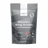Marchio Amazon - Amfit Nutrition Proteine del siero del latte per il recupero, Gusto fragola, 2.27kg