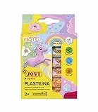 Jovi - PLASTILINA, Pasta da modellare a base vegetale, 6 x 15 grammi, Colori pastello Colori vivaci e grande plasticità, Senza glutine, Ideale per bambini a partire da 2 anni (90/6P)