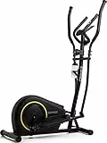 ZIPRO Cyclette Ellittica BURN GOLD, cyclette cross-trainer, con monitor LCD, resistenza magnetica regolabile, Sensore di pulsazioni, 120kg, Nero