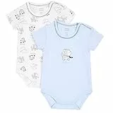 Chicco Body Con Maniche Corte Cotone, Pigiamino Per Bambino E Neonato Bimbo 0 24, Azzurro, 3 mesi