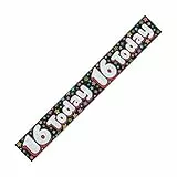 Gifts 4 All Occasions Limited SHATCHI-738 - Striscione decorativo in alluminio per 16° compleanno, colore: Multicolore