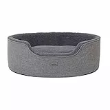 lionto Lettino Cani cuscino double-face Lettino gatti Cuccia Cani Tessuto peluche, (M) 83x63 cm Grigio
