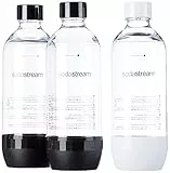 SodaStream Bottiglie Classiche per gasatore d'acqua, Capienza 1 Litro, la confezione include 3 bottiglie in plastica da utilizzare su Gasatori Terra, Spirit, Gaia, Art