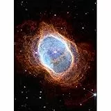 NASA James Webb Space Telescope Southern Ring Nebula NGC 3132 NIRCam Image Large Wall Art Poster Print Thick Paper 18X24 Inch