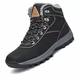 Mishansha Stivali da Trekking Uomo Donna Scarpe Neve Impermeabili Outdoor Pelliccia Sneakers Stivaletti Escursionismo Invernali,New Nero 42 EU